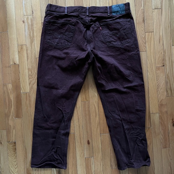 Maroon Levi’s 501 XX Shrink-to-Fit Jeans - Picture 2 of 13